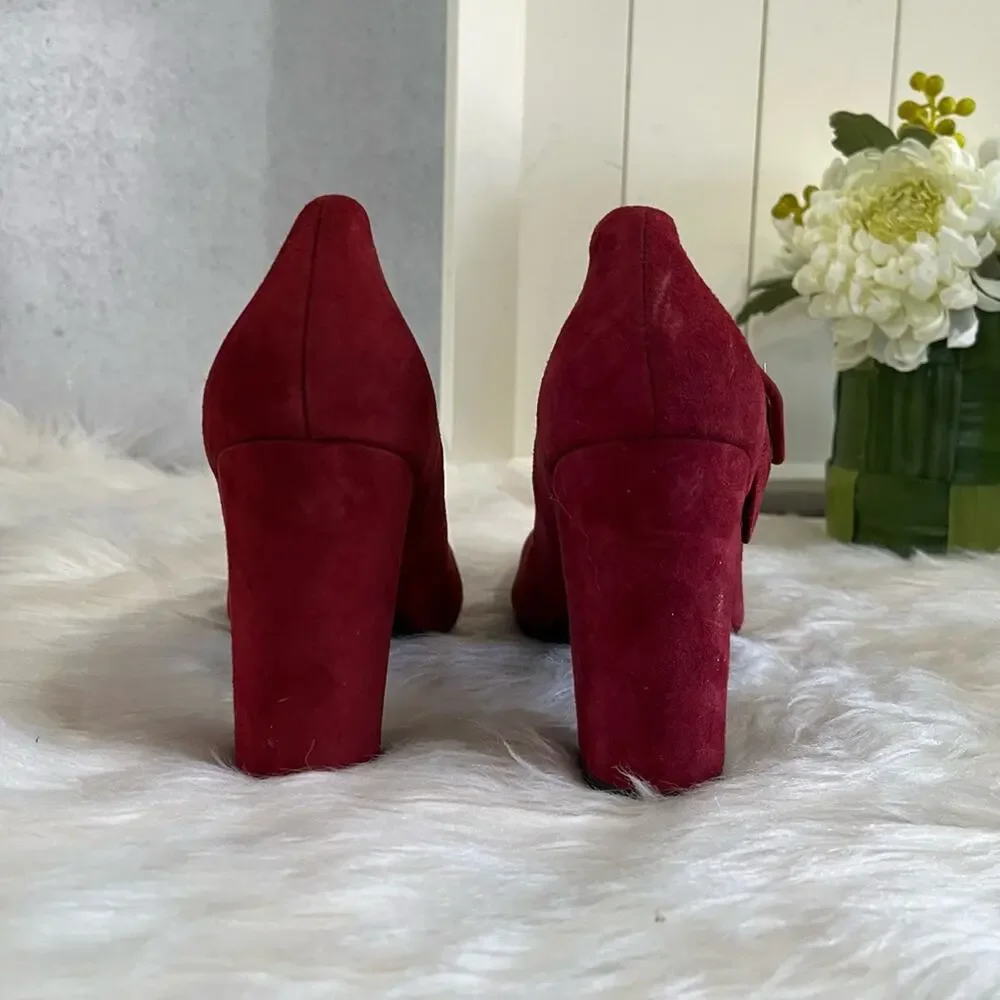NEW Spiegel Vintage Y2K Suede Mary Jane Buckle Strap High Heel Pumps 5.5 NWOB - Picture 8 of 14